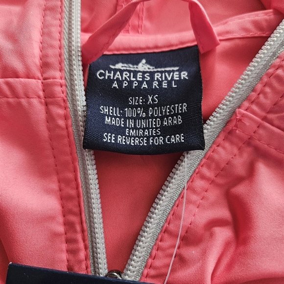 CHARLES RIVER PACK-N-GO PULLOVER CORAL WOMENS XS - Picture 2 of 7